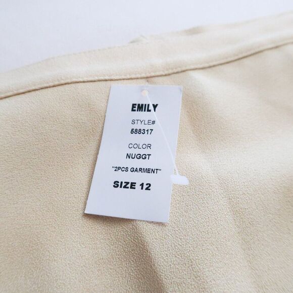 Emily Light Yellow Skirt Suit Size 12 - Picture 6 of 13